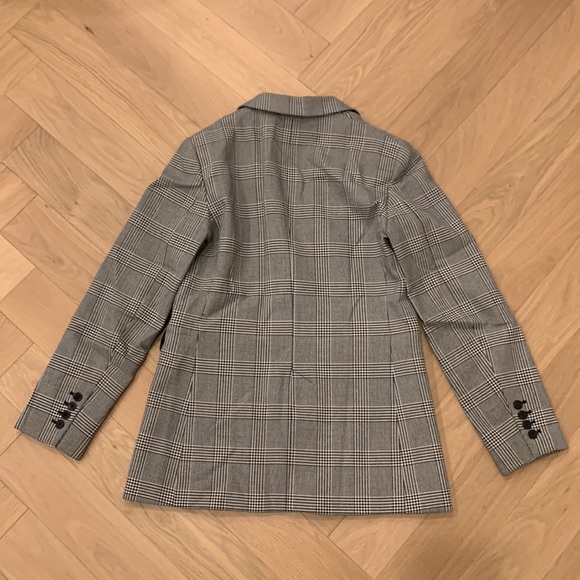 Fall - Gently Used Zara Glen Plaid Single Breasted Blazer Black & White Medium - Picture 2 of 11